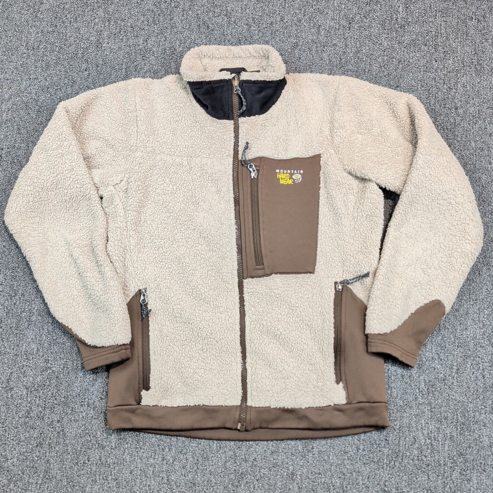 Mountain Hardwear Gorpcore Monkey Woman Fleece Jacket M Tan Brown Full Zip Coat - Picture 1 of 9